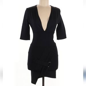 Alexandre Vauthier‎ Elegant Black Deep V-Neck Dress